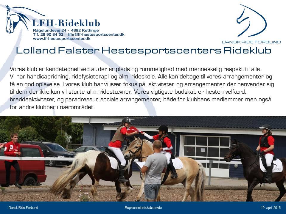 LFH Rideklub endeligt optaget i Dansk Ride Forbund